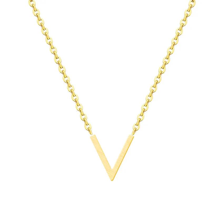 Minimal Chevron V Necklace Vox Megastore