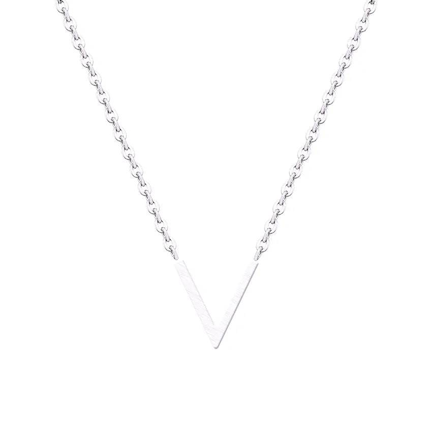 Minimal Chevron V Necklace Vox Megastore
