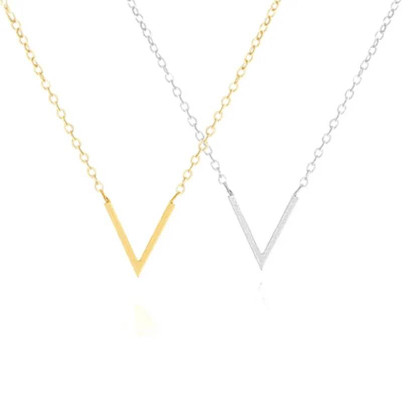 Minimal Chevron V Necklace Vox Megastore