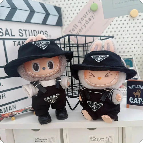 PRDA Labubu Doll Outfit – Cute Bucket Hat & Onesie Clothes Set - Vox Megastore  