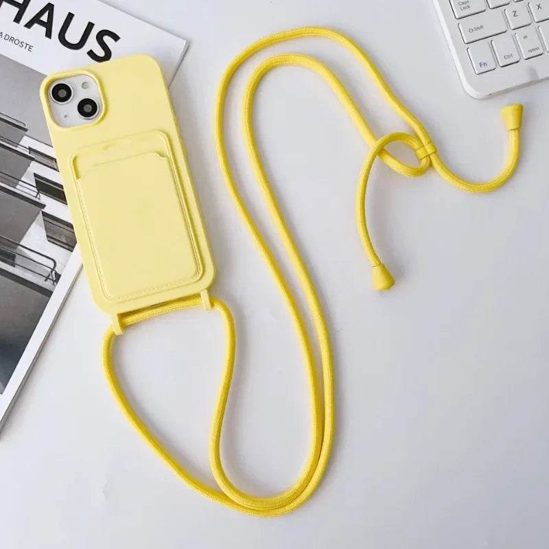 Pastel Lanyard iPhone Case With Card Holder Vox Megastore