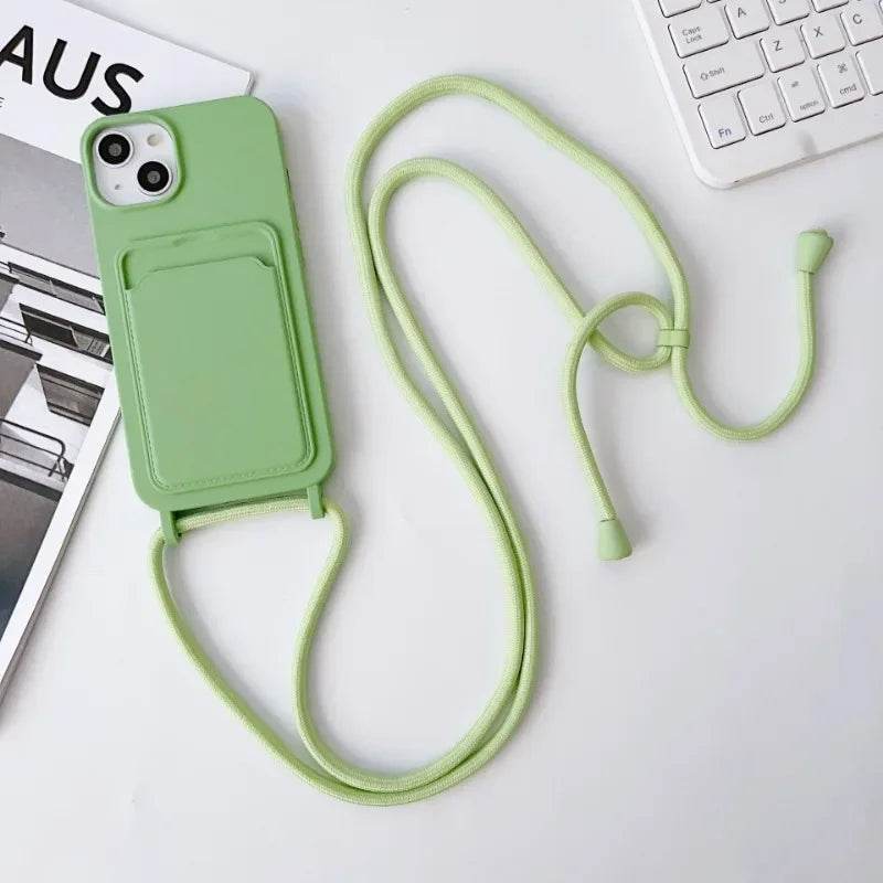 Pastel Lanyard iPhone Case With Card Holder Vox Megastore