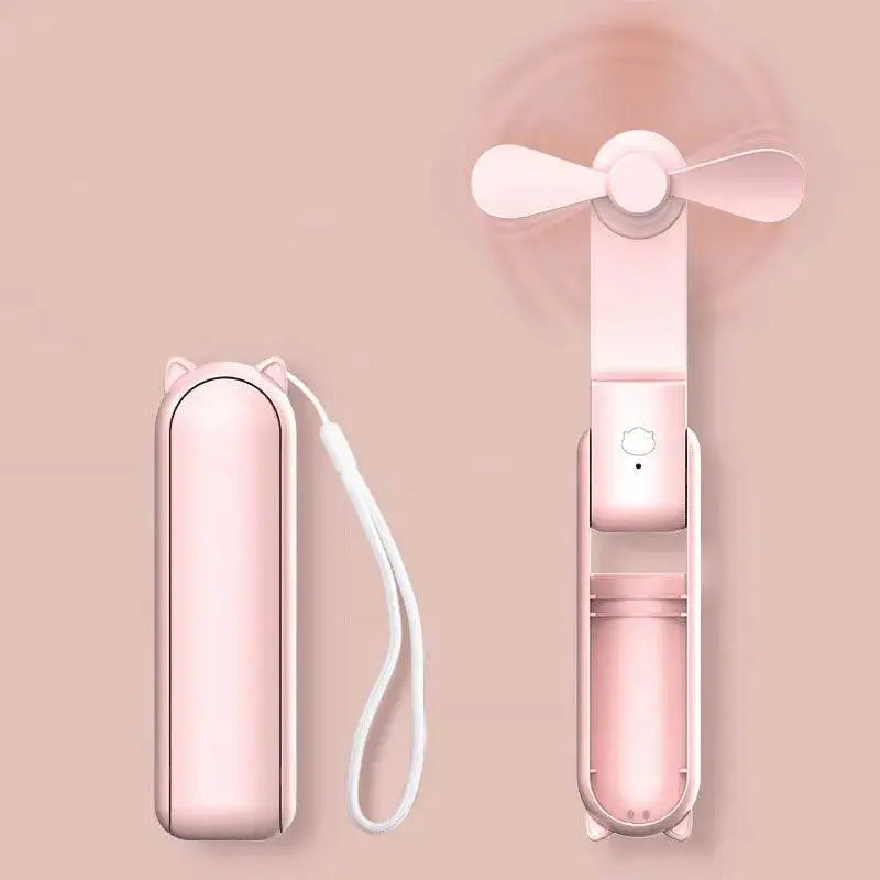 Portable Mini Handheld Fan: Rechargeable Pocket Fan with Built-In Power Bank - Vox Megastore