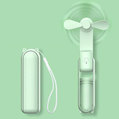 Portable Mini Handheld Fan: Rechargeable Pocket Fan with Built-In Power Bank - Vox Megastore  