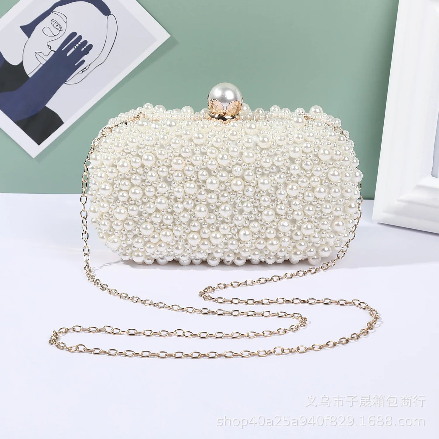 Luxury Pearl Bridal Clutch - Vox Megastore  