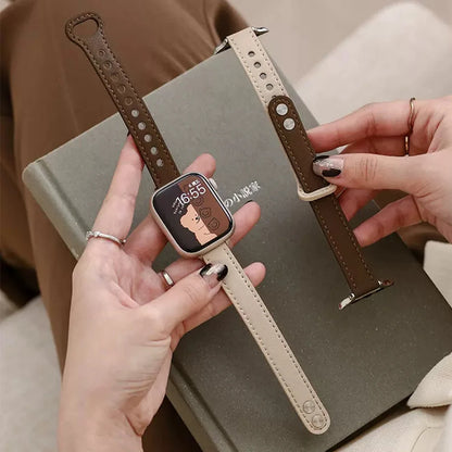 Brown Leather Strap for Apple Watch