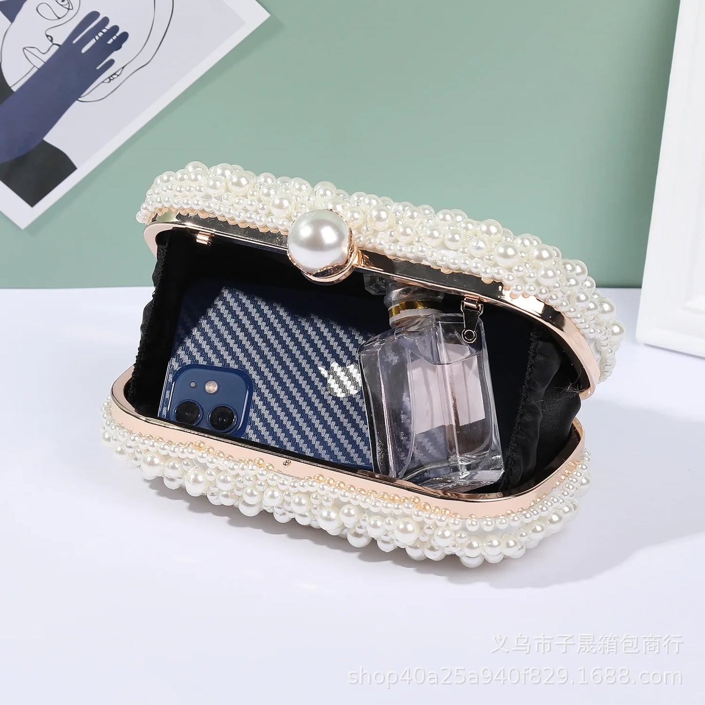 Luxury Pearl Bridal Clutch - Vox Megastore  