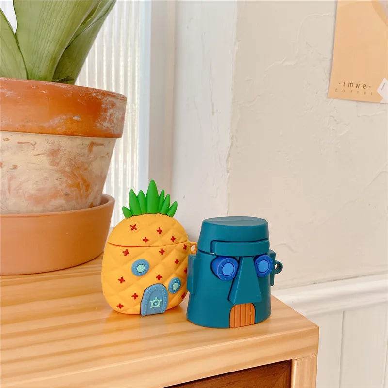 SpongeBob’s & Squidward Pineapple House Case For Airpods - Vox Megastore
