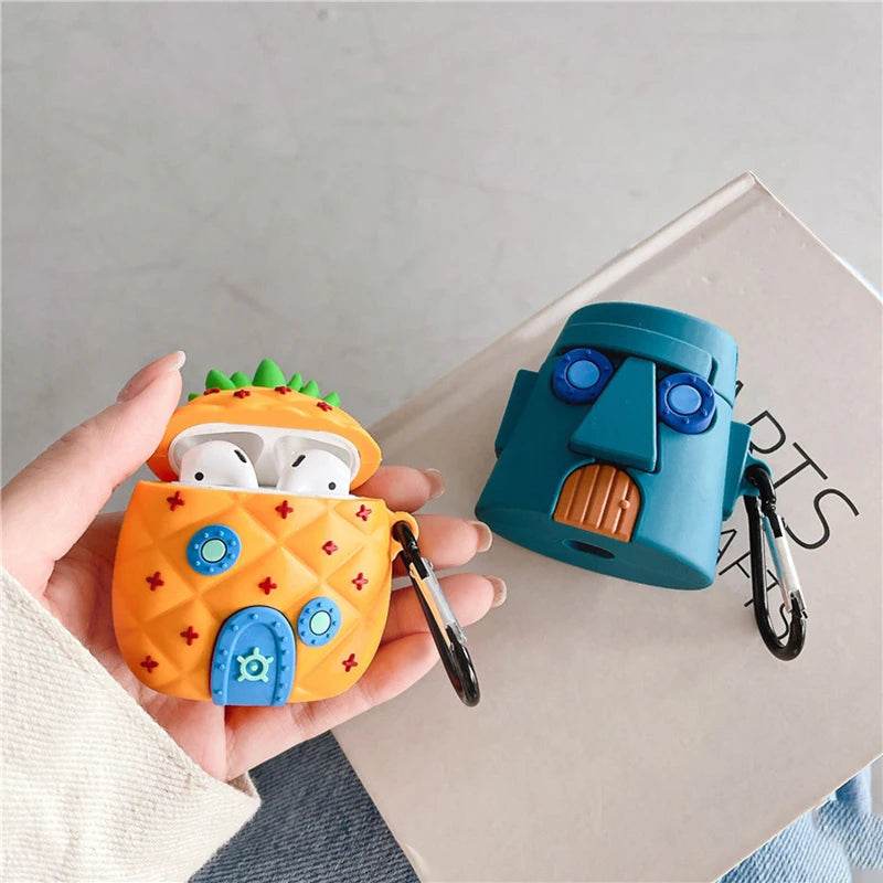 SpongeBob’s & Squidward Pineapple House Case For Airpods - Vox Megastore