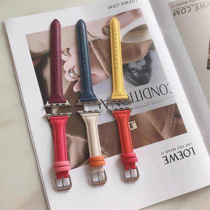 Slim Leather Strap for Apple Watch Vox Megastore