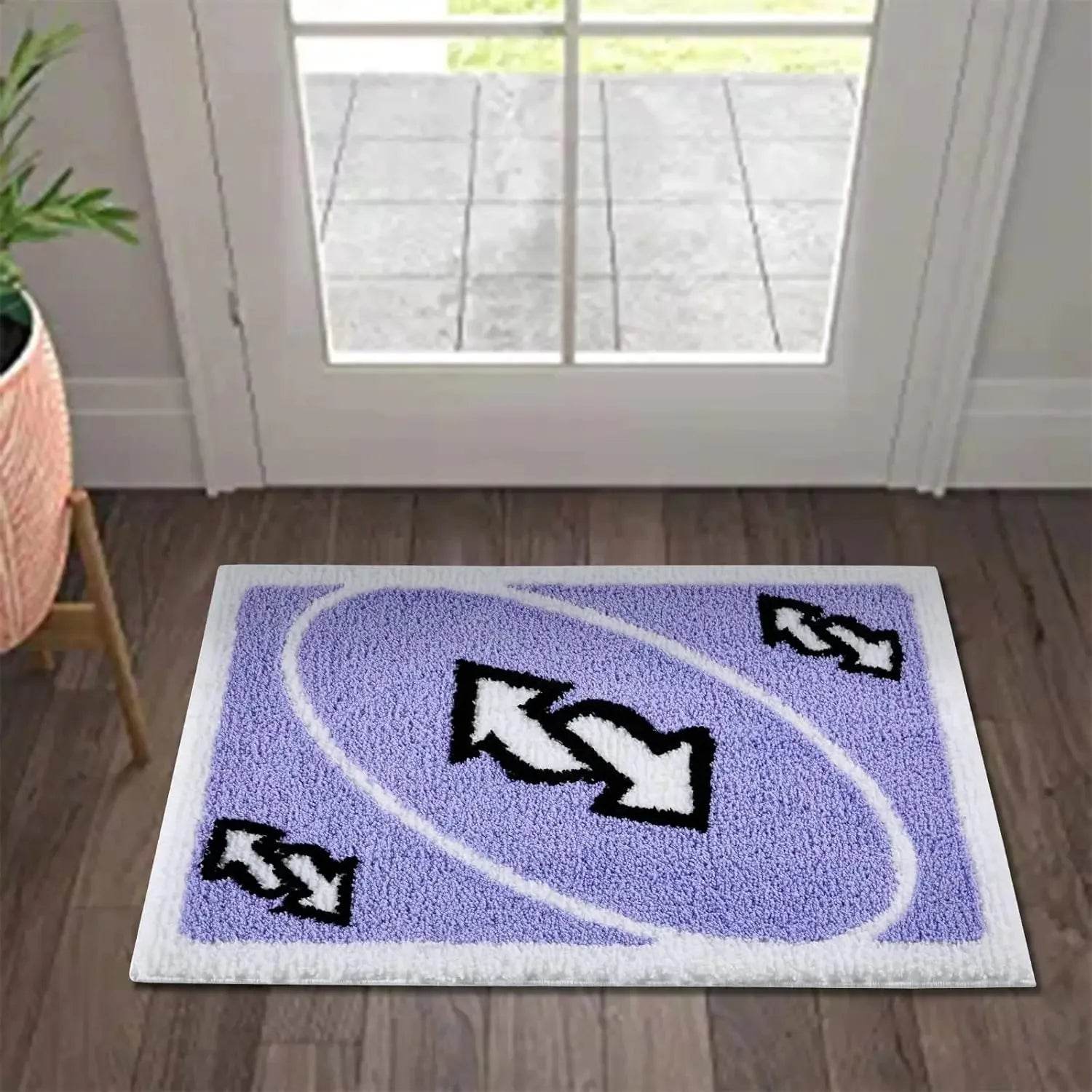 UNOH Card Design Faux Wool Rug - Ultra-Thin, Waterproof, Non-Slip Carpet - Vox Megastore  