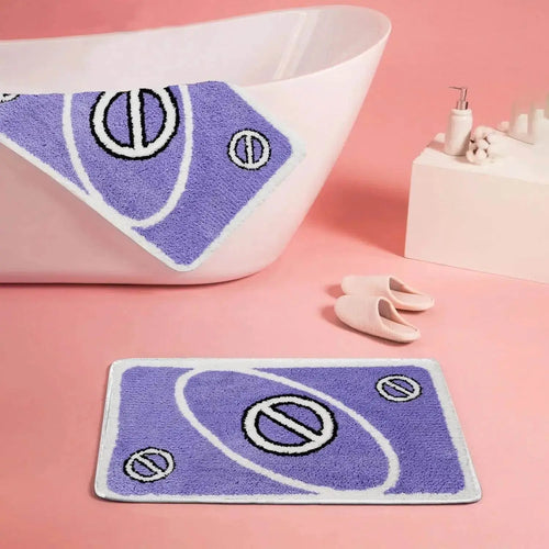 UNOH Card Design Faux Wool Rug - Ultra-Thin, Waterproof, Non-Slip Carpet - Vox Megastore  