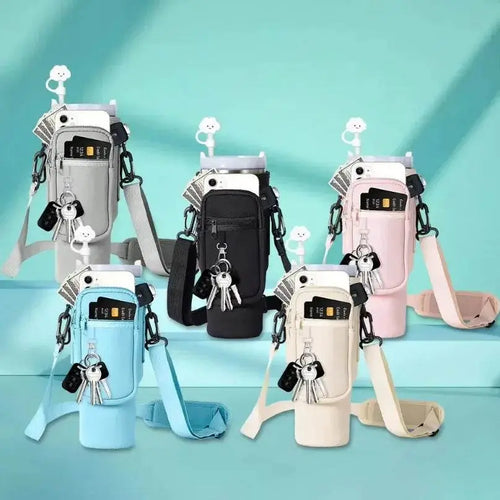 Water Bottle Holder Sleeve for 40oz Stanley Quencher with Shoulder Strap - Vox Megastore  