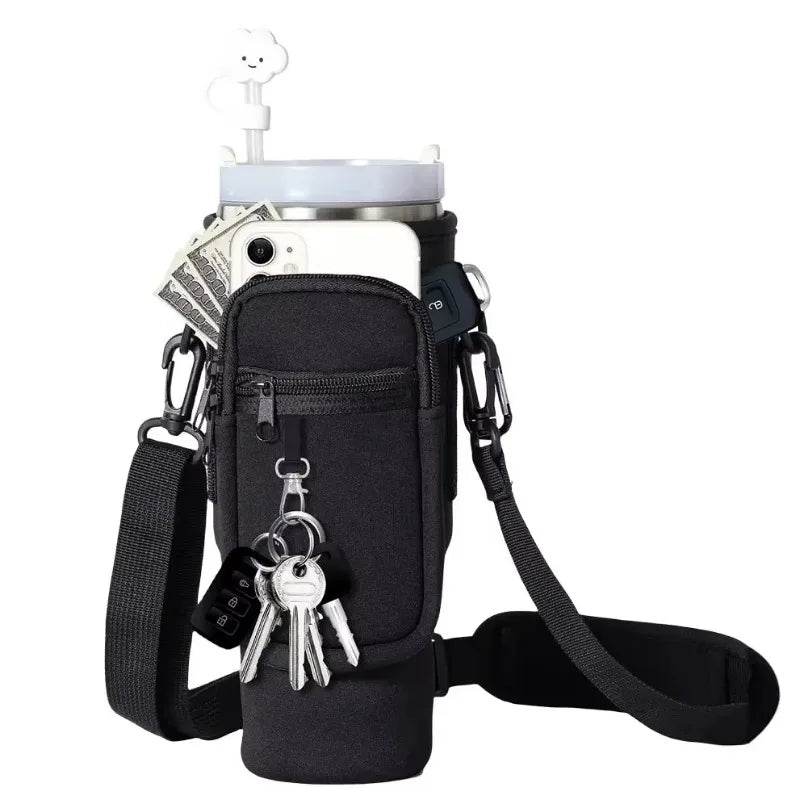 Water Bottle Holder Sleeve for 40oz Stanley Quencher with Shoulder Strap - Vox Megastore  