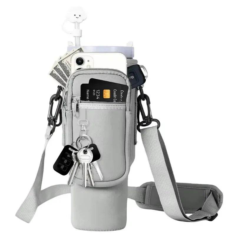 Water Bottle Holder Sleeve for 40oz Stanley Quencher with Shoulder Strap - Vox Megastore  
