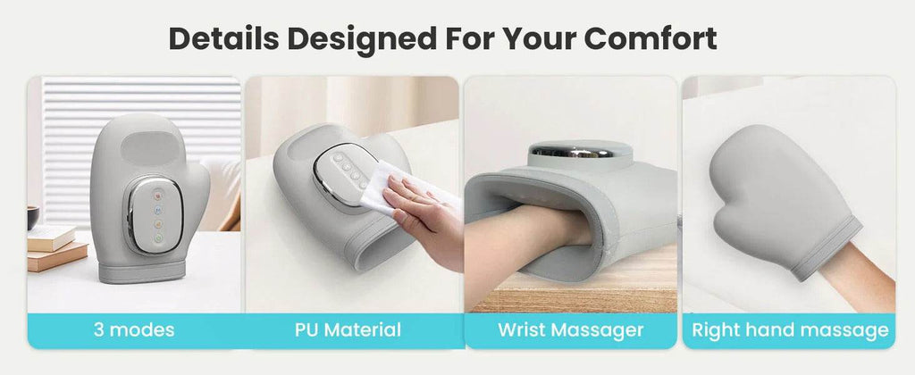 Wireless Hand Massager with Heat & Compression | Cordless for Arthritis ...