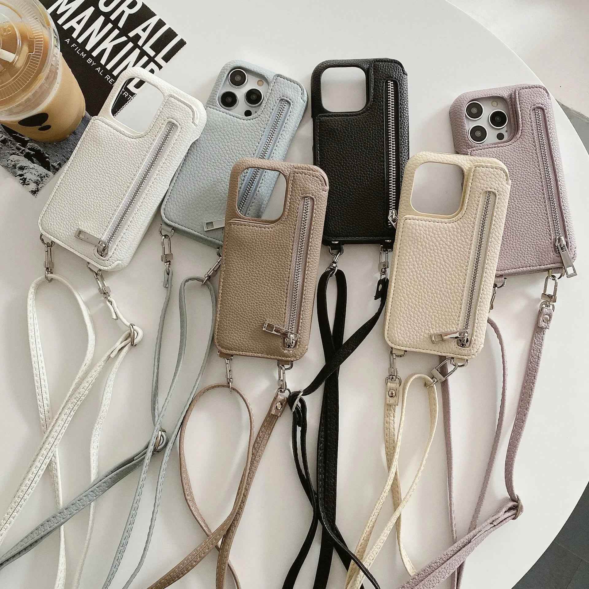 Zipper Wallet Mirror Lanyard iPhone Case Vox Megastore