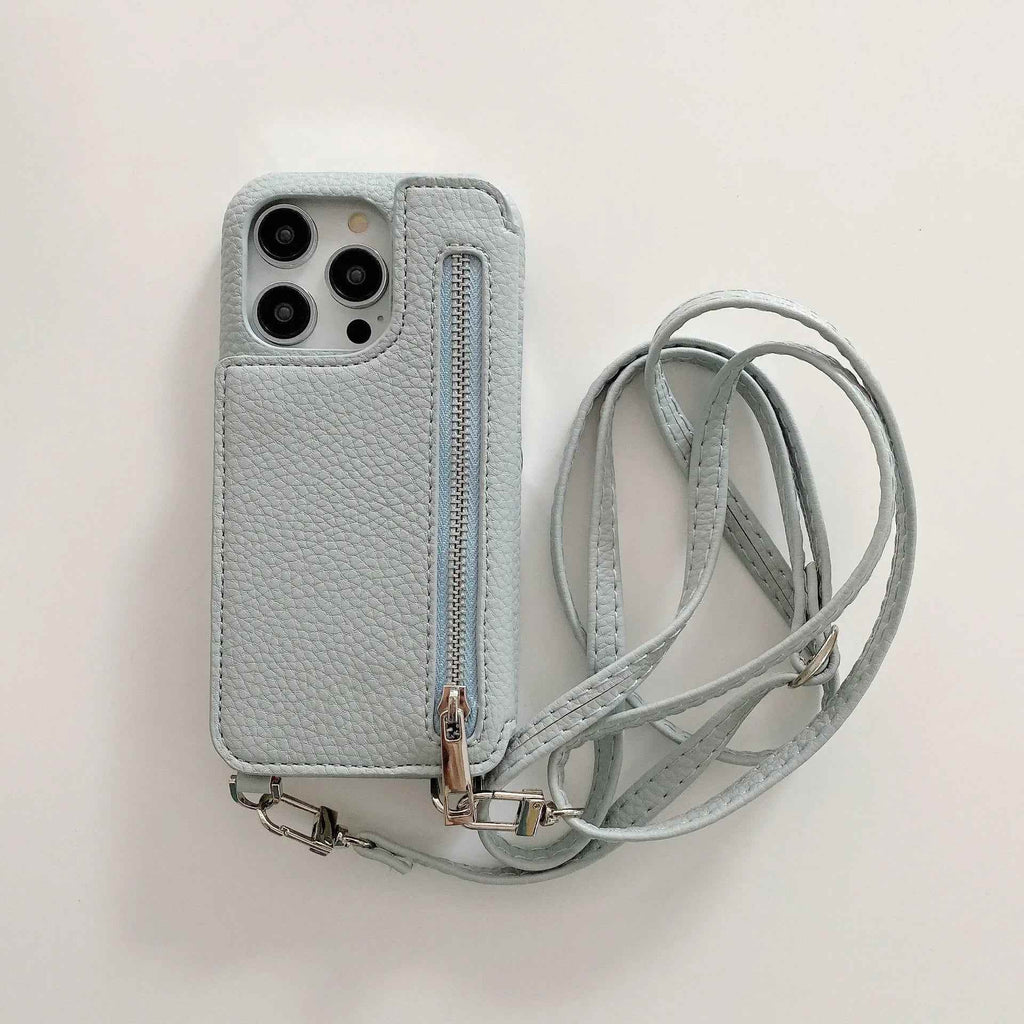 Zipper Wallet Mirror Lanyard iPhone Case Vox Megastore