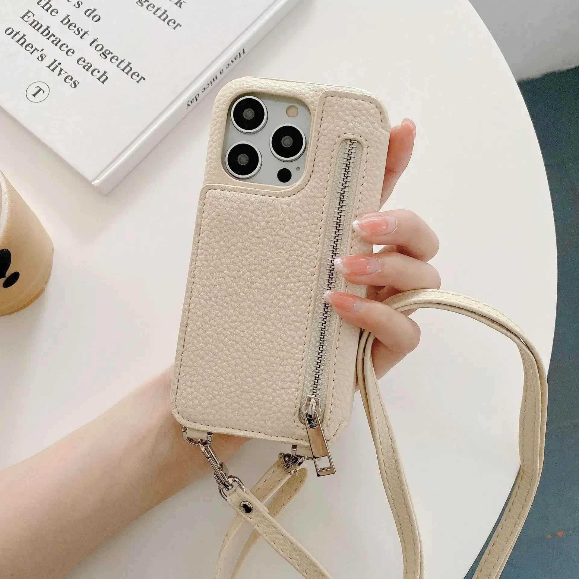 Zipper Wallet Mirror Lanyard iPhone Case Vox Megastore