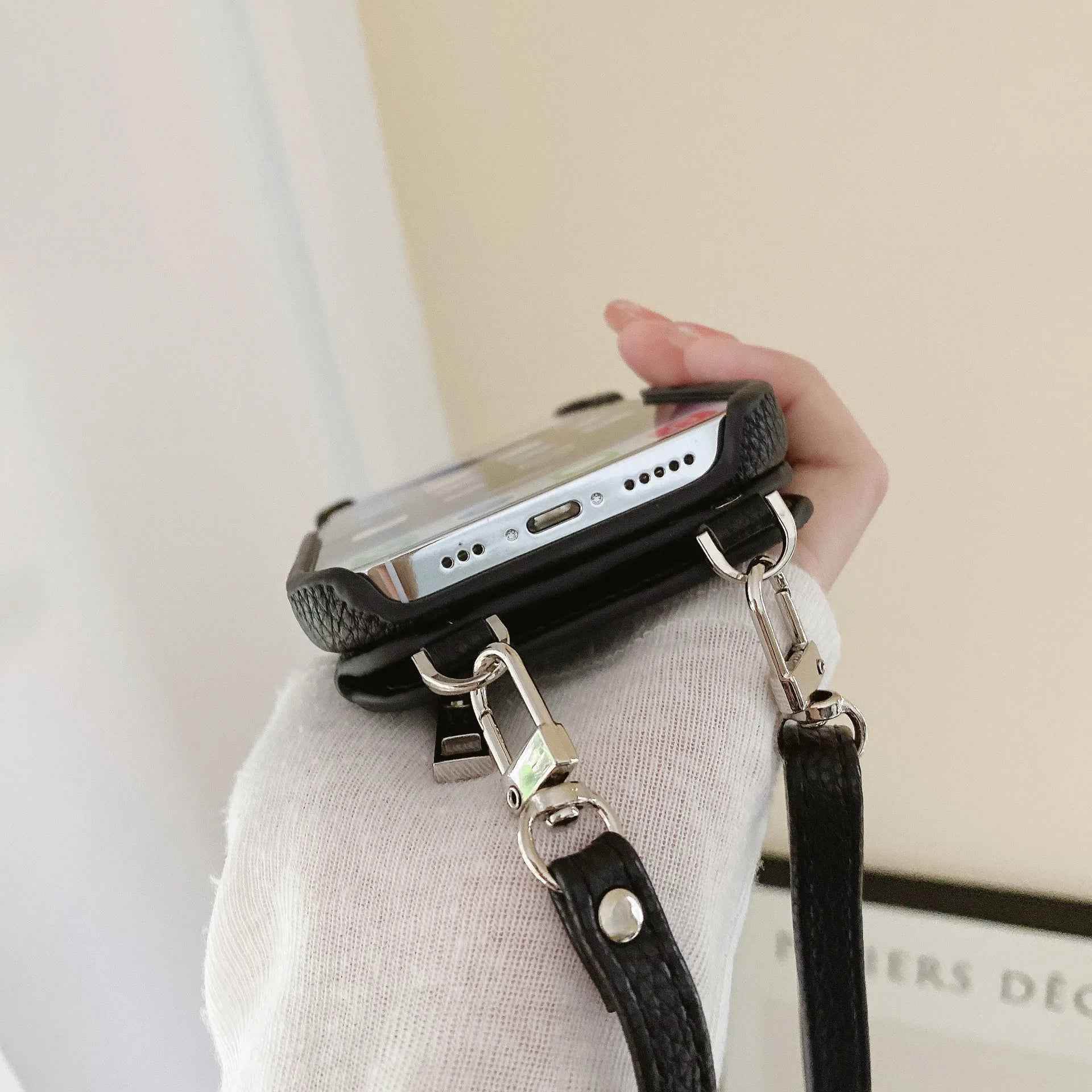 Zipper Wallet Mirror Lanyard iPhone Case Vox Megastore