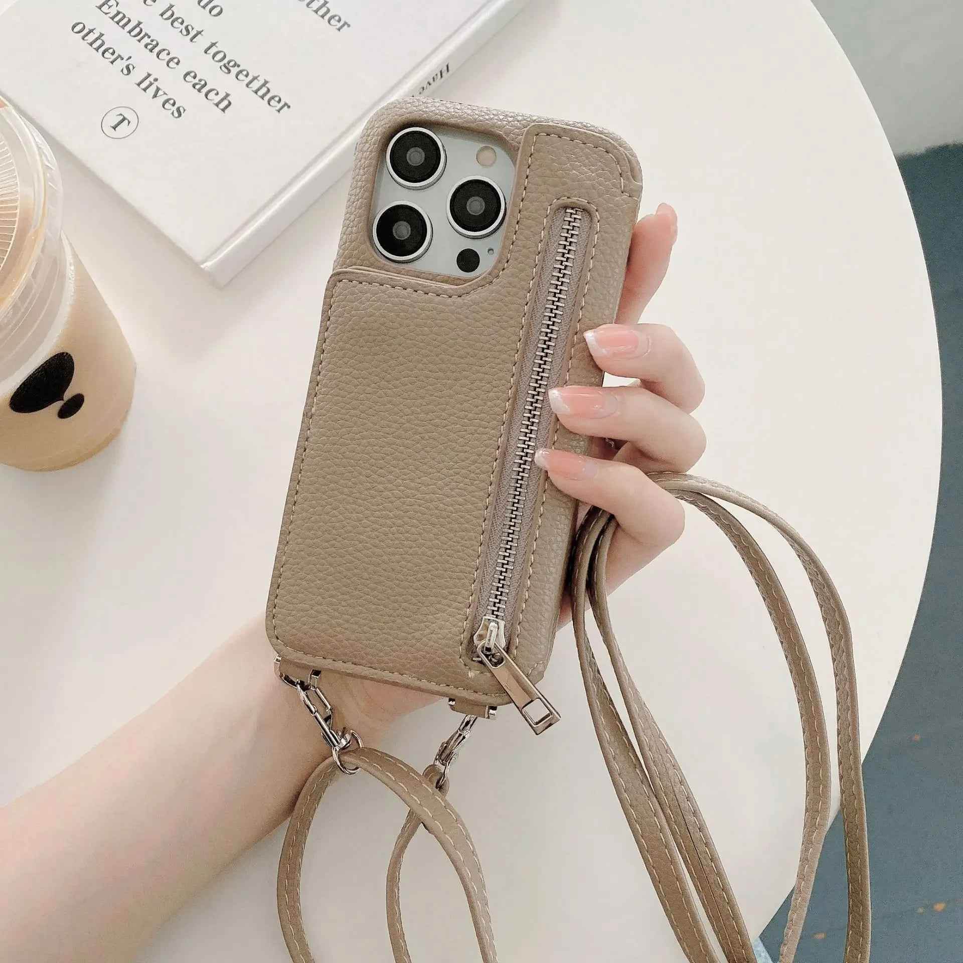 Zipper Wallet Mirror Lanyard iPhone Case Vox Megastore