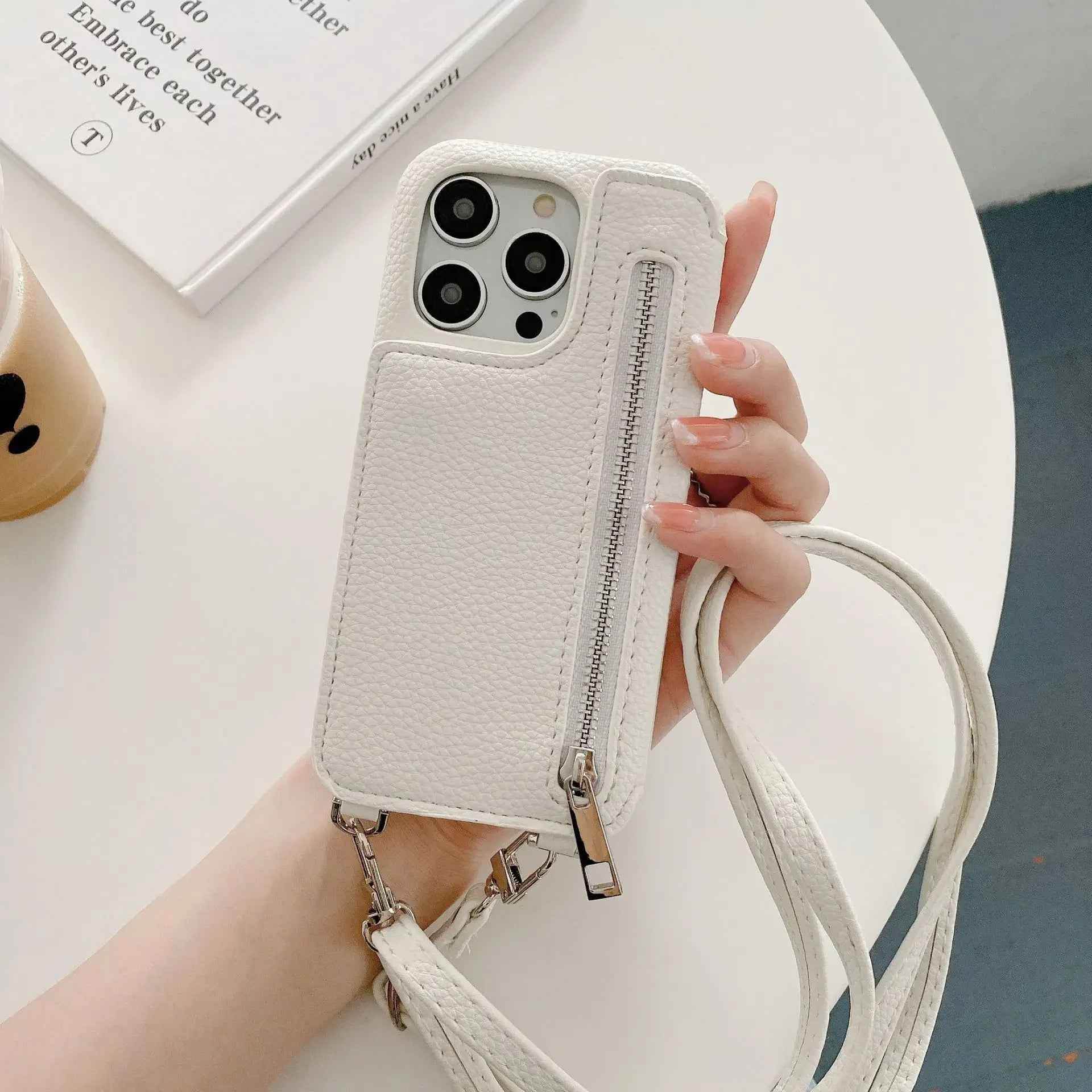 Zipper Wallet Mirror Lanyard iPhone Case Vox Megastore