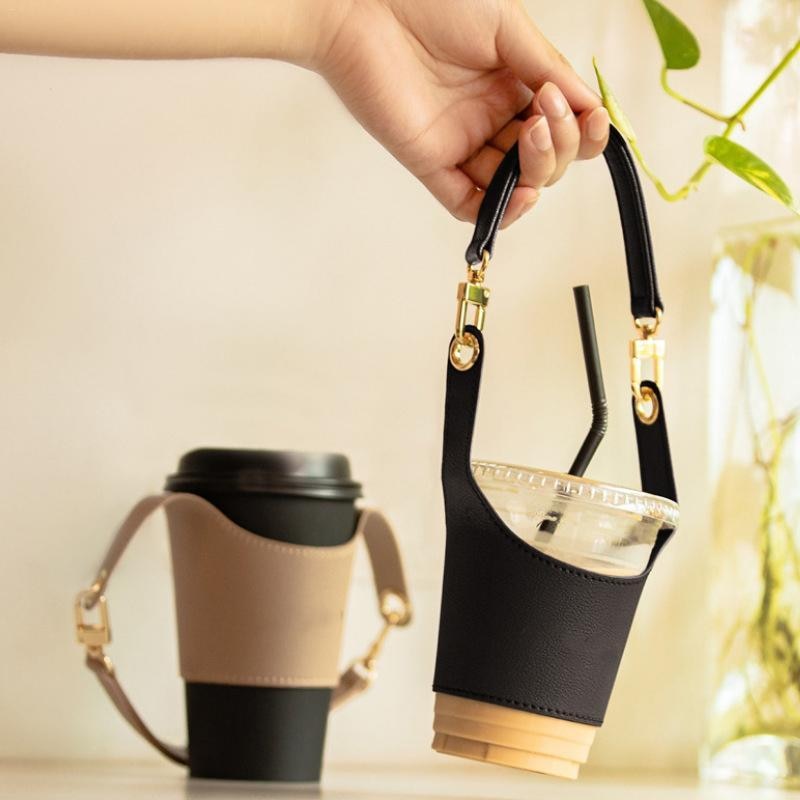 Coffee Cup Leather Holder / Sleeve Bag Vox Megastore
