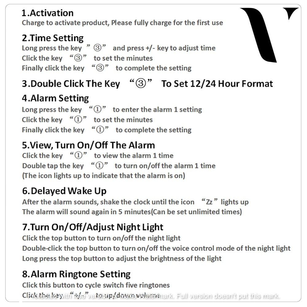 VOX Expression Alarm Clock & Night Lamp - Vox Megastore